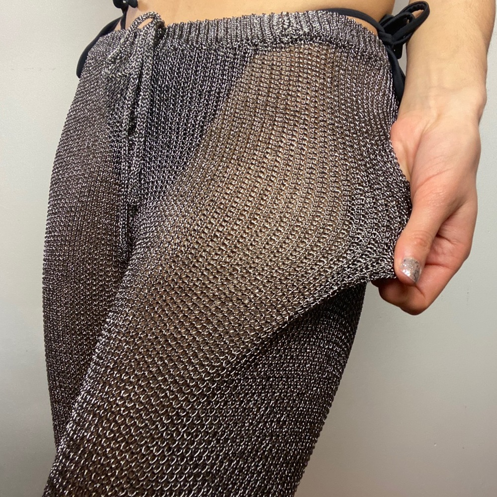 Silver mesh pants!